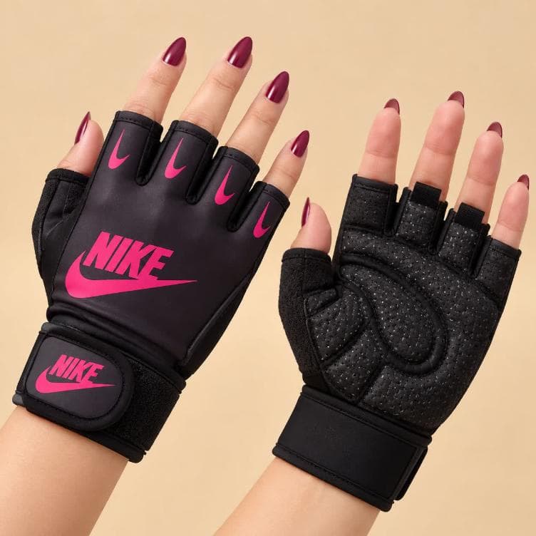 دستکش بدنسازی نیم پنجه چرم نایک Nike