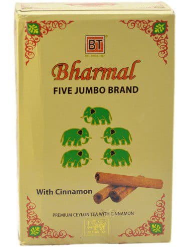 چای سیاه دارچینی پنج فیل بارمال 454گرمی Bharmal Five Jumbo With Cinnamon Tea