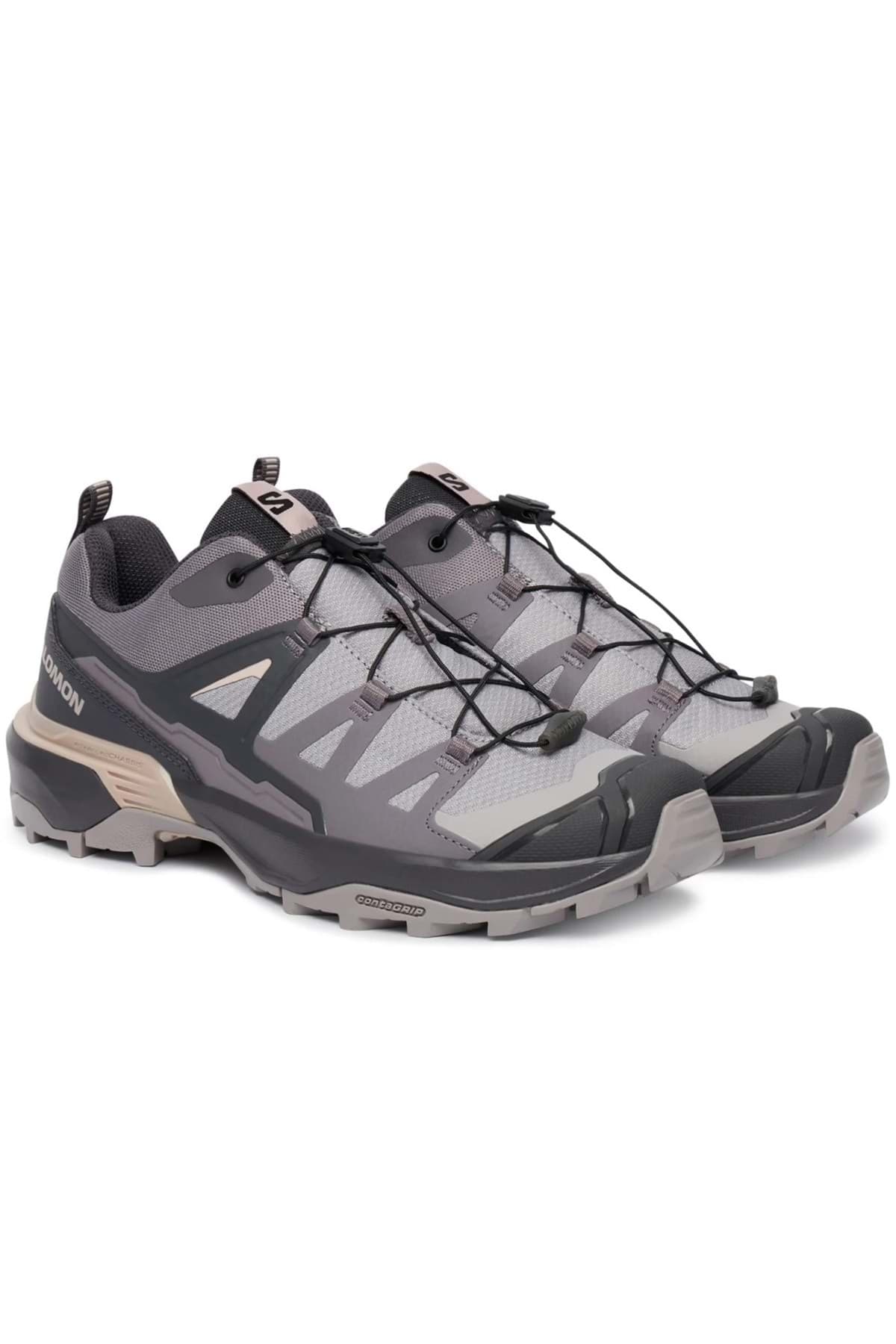 کفش اسنیکر سالومون زنانه چرم مصنوعی بنفش راسته ورزش | Salomon KCMN-AST08917 TR