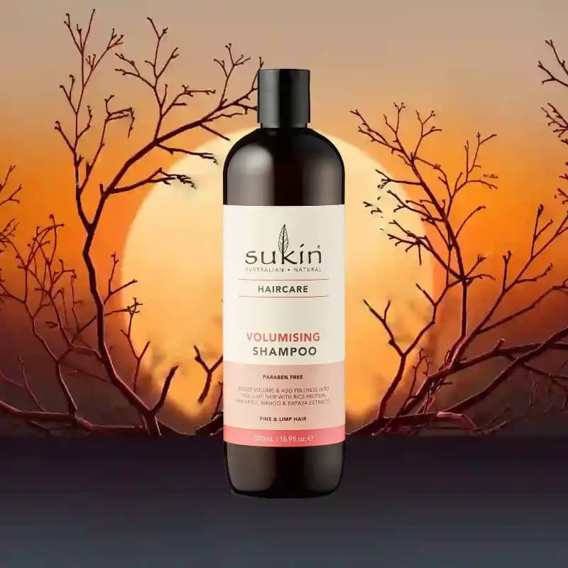 شامپو بدون سولفات ساکین استرالیا sukin free sulphates مناسب موی نازک و کم پشت — تصویر ۲