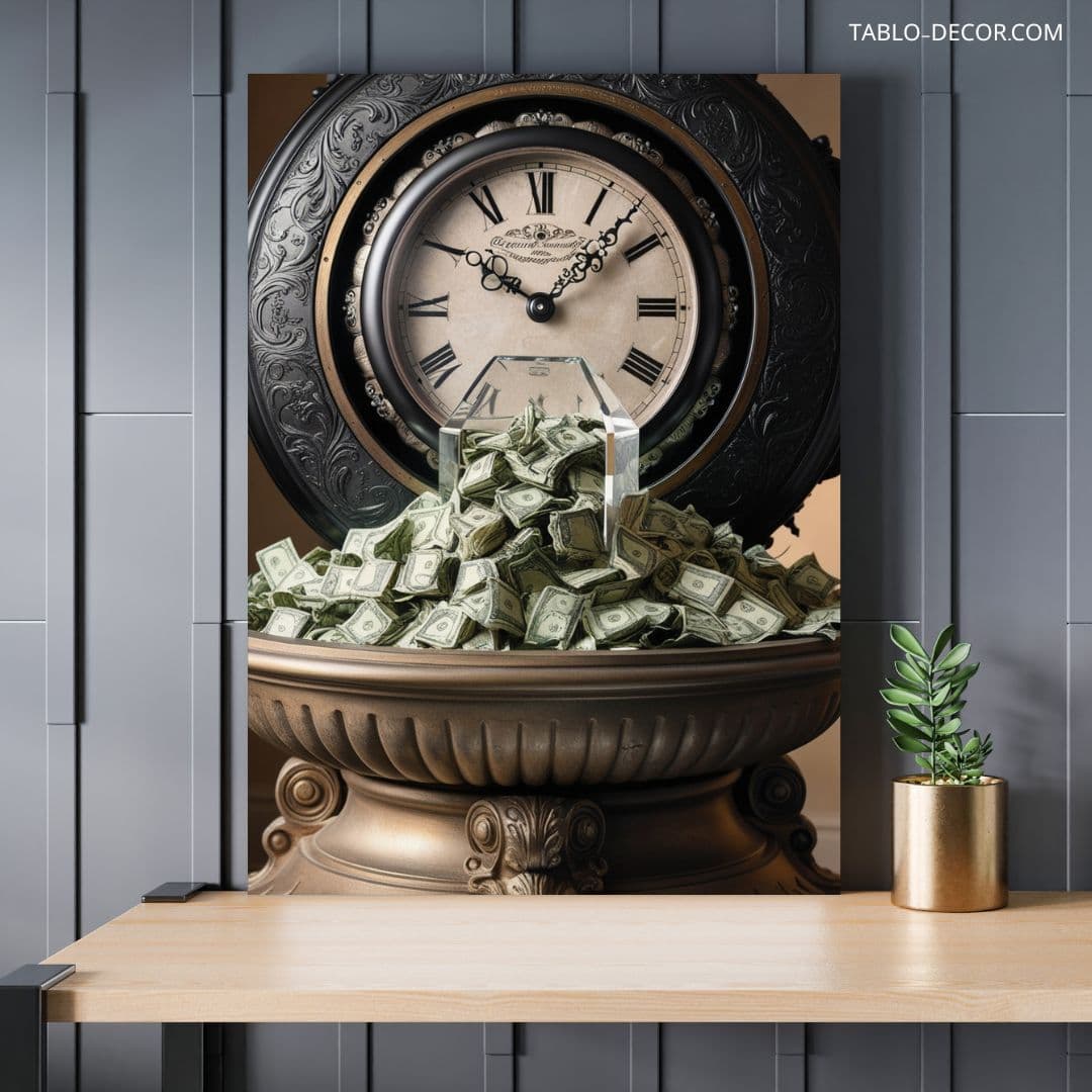 تابلو ساعت و دلار Hours and dollars