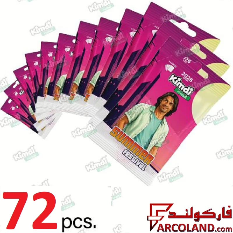 کیمدی کارت فوتبال سامر مدل Kimdi Summer 2026 بسته 72 عددی