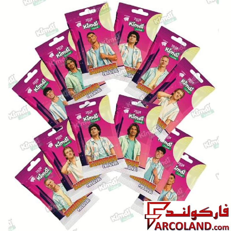 کیمدی کارت فوتبال سامر مدل Kimdi Summer 2026 بسته 12 عددی
