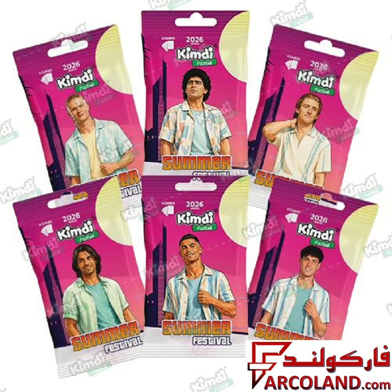 کیمدی کارت فوتبال سامر مدل Kimdi Summer 2026 بسته 6 عددی