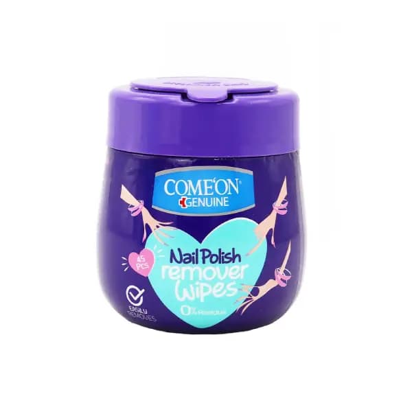 پد لاک پاک‌کن کامان مدل Nail Polish Remover Wipes بسته ۴۵ عددی