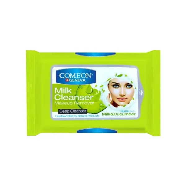دستمال مرطوب پاک کننده آرایش کامان مدل Milk Cleanser
