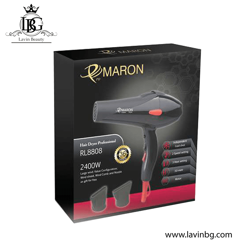 سشوار لوکس حرفه ای پرومارون مدل RL-8808 ضد الکتریسیته – PROMARON — تصویر ۲