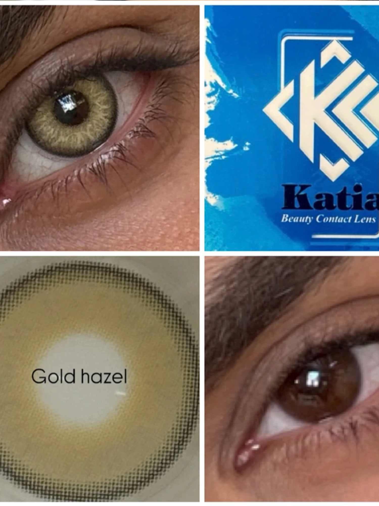 لنز طبی رنگی کاتیا گلد هیزل gold hazel — تصویر ۳