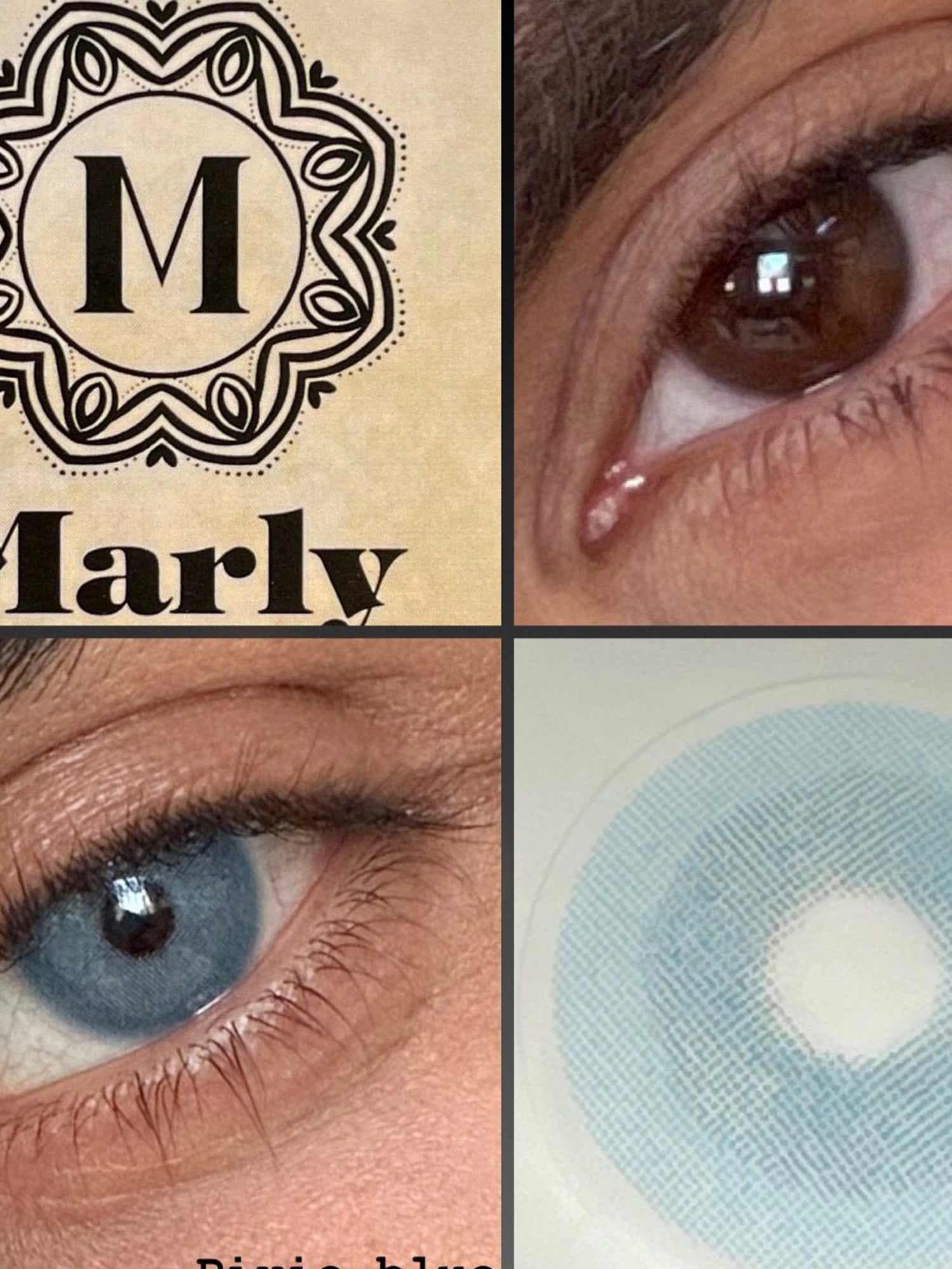 لنز طبی رنگی سالانه مارلی پیکسی بلو Marly pixy blue — تصویر ۲