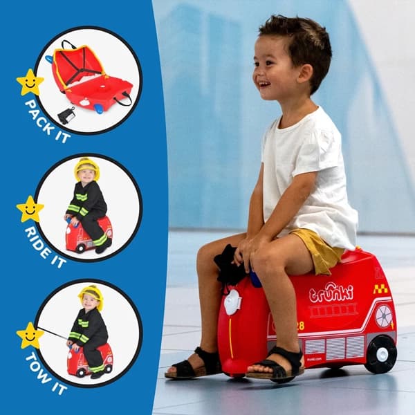 چمدان کودک طرح آتش‌نشانی ترانکی Trunki — تصویر ۴