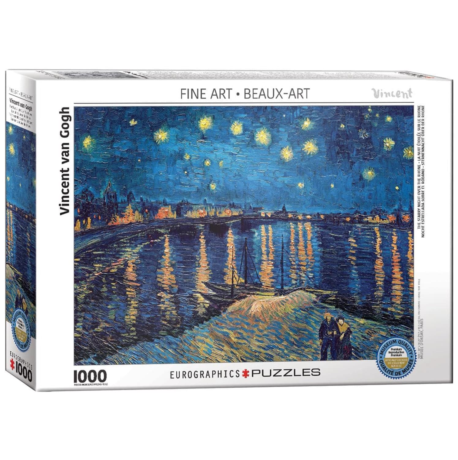 پازل 1000 تکه یوروگرافیکس Eurographics طرح شب پرستاره بر فراز رون