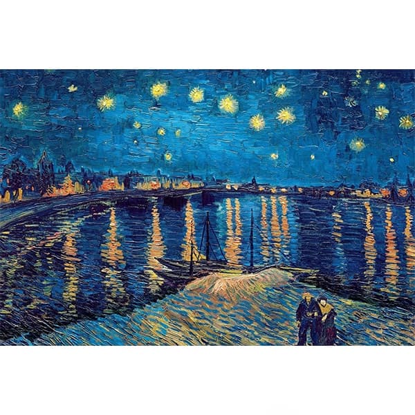 پازل 1000 تکه یوروگرافیکس Eurographics طرح شب پرستاره بر فراز رون — تصویر ۳