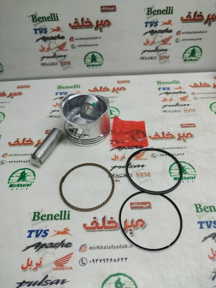 رینگ و پیستون (پستان) موتور بی کلاچ طرح ویو 110 (شماره 0/75) — تصویر ۲