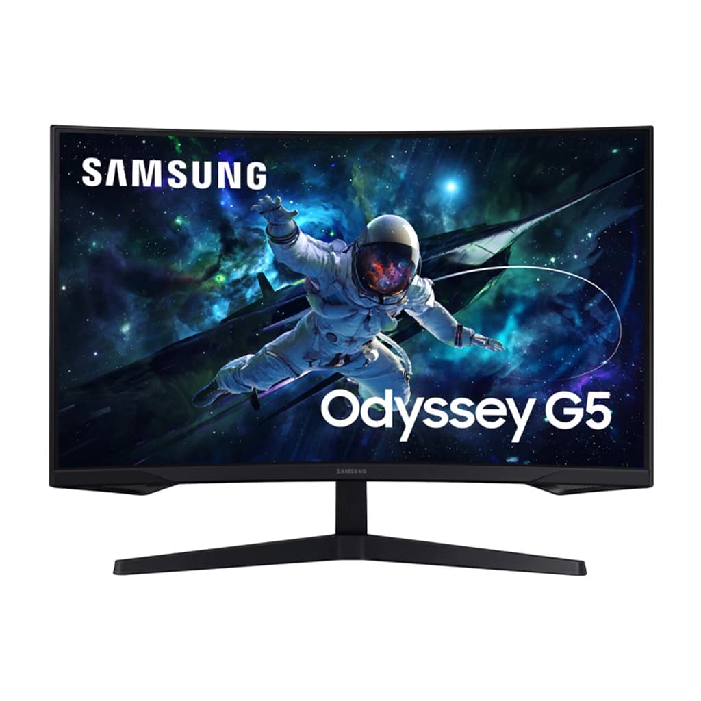 مانیتور گیمینگ سامسونگ مدل SAMSUNG ODYSSEY G5 G55C LS32CG552 سایز 32 اینچ رنگ مشکی | دنیا کامپیوتر