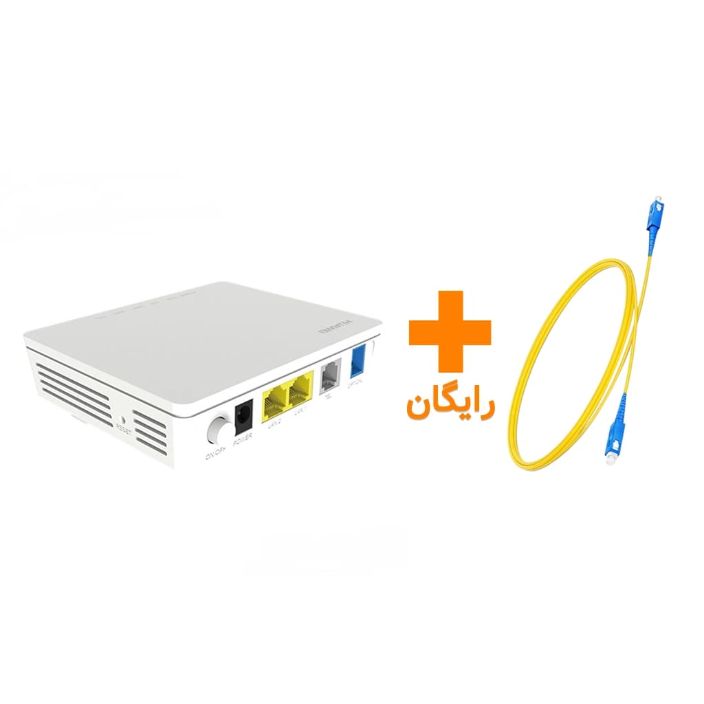 مودم فیبر نوری هوآوی مدل HUAWEI HG8120C استوک رنگ سفید به همراه کابل فیبر رایگان
