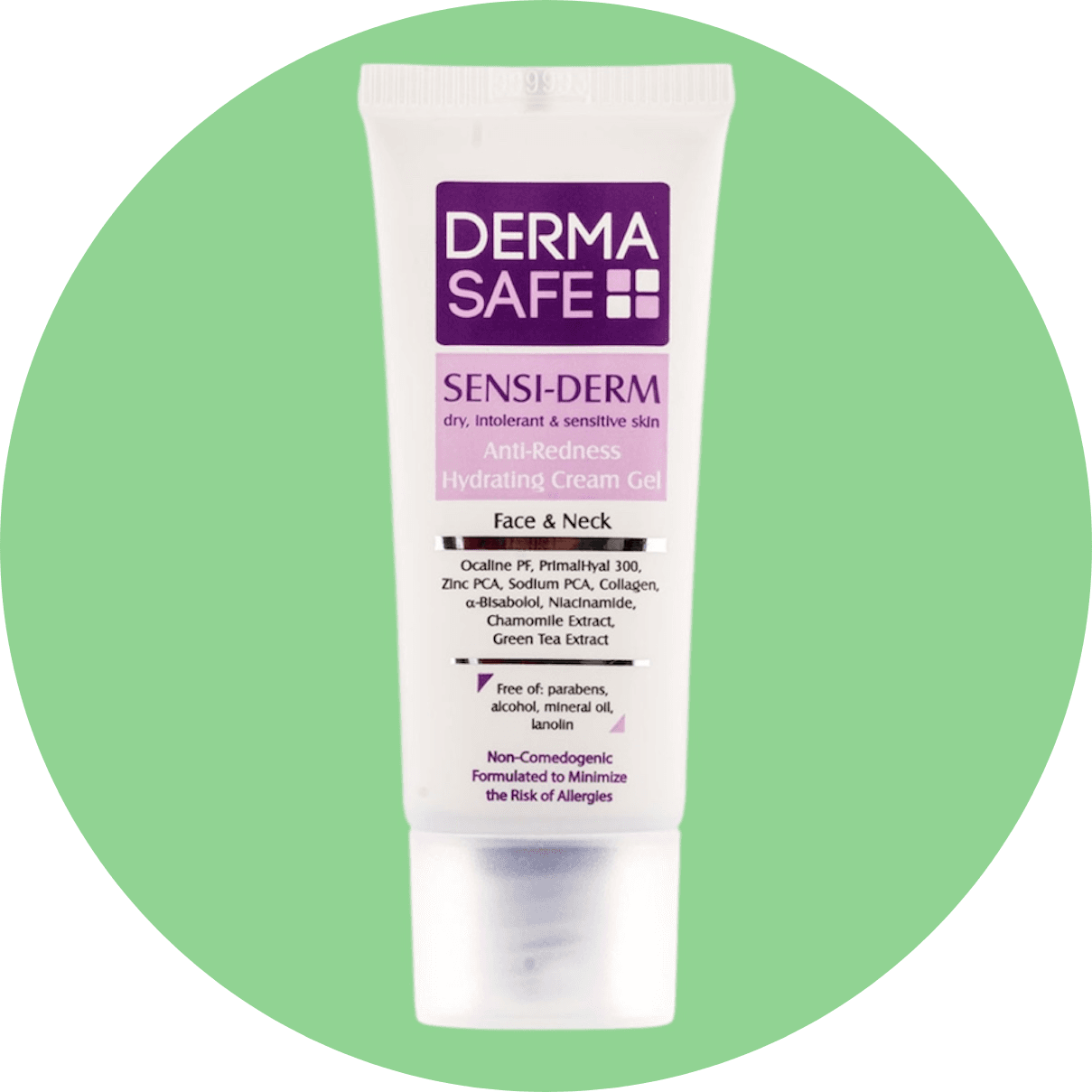 کرم ژل مرطوب کننده درماسیف مناسب پوست های خشک حساس و مستعد قرمزی حجم 40میل/Derma Safe Anti Redness Hydrating Cream Gel