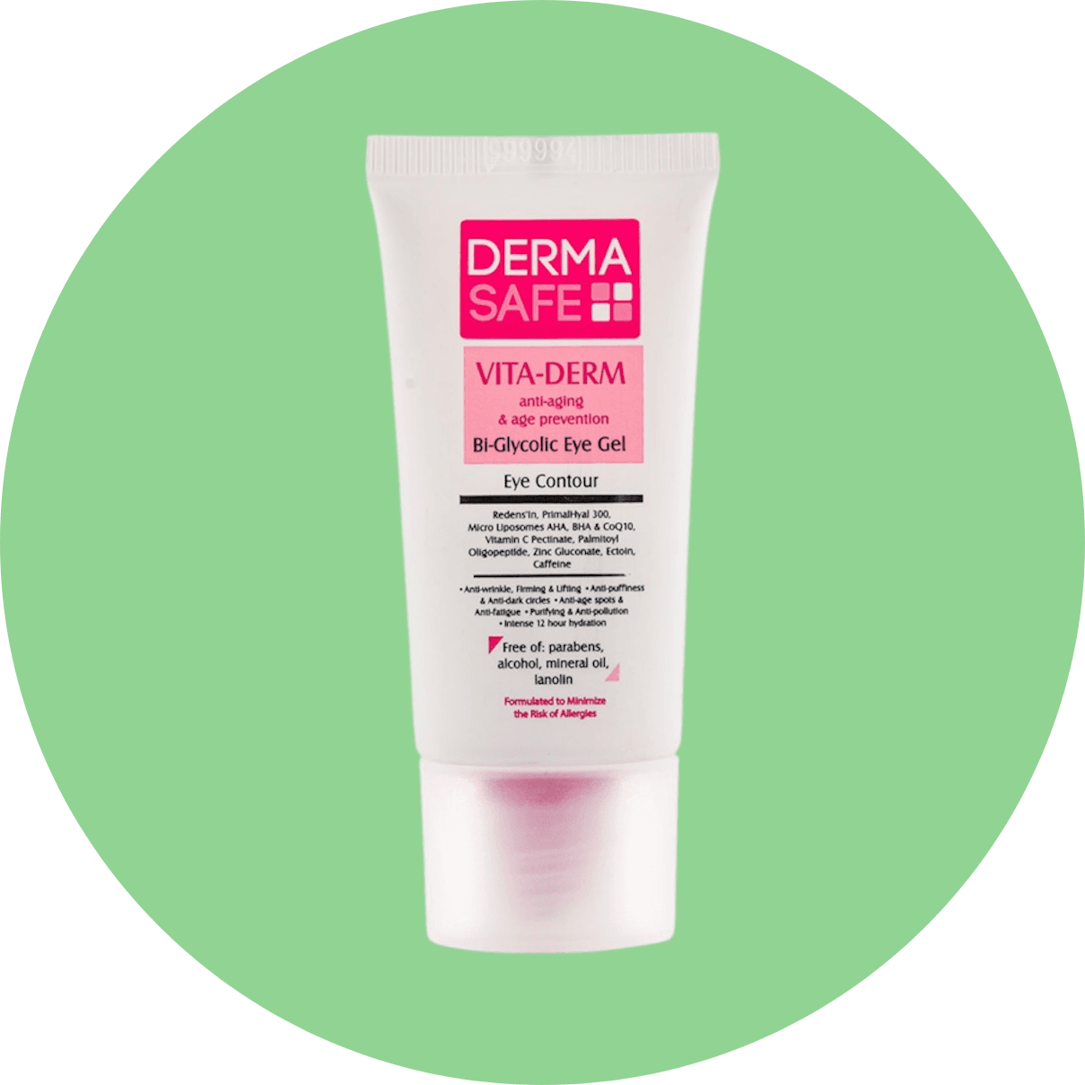 ژل دور چشم ضد چروک و مرطوب کننده درماسیف حجم 20 میل /Derma Safe Eye Gel