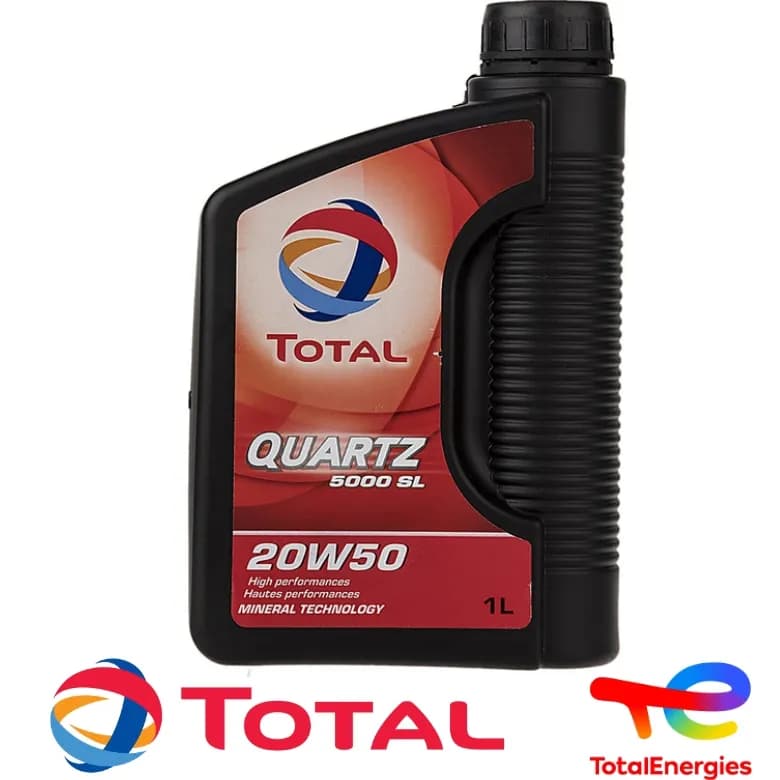 روغن موتور توتال 1 لیتری Quartz 5000 20W-50