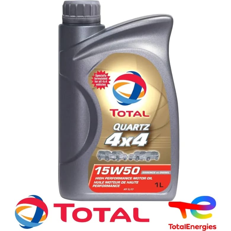 روغن موتور توتال 1 لیتری Quartz 4X4 15W-50 — تصویر ۲