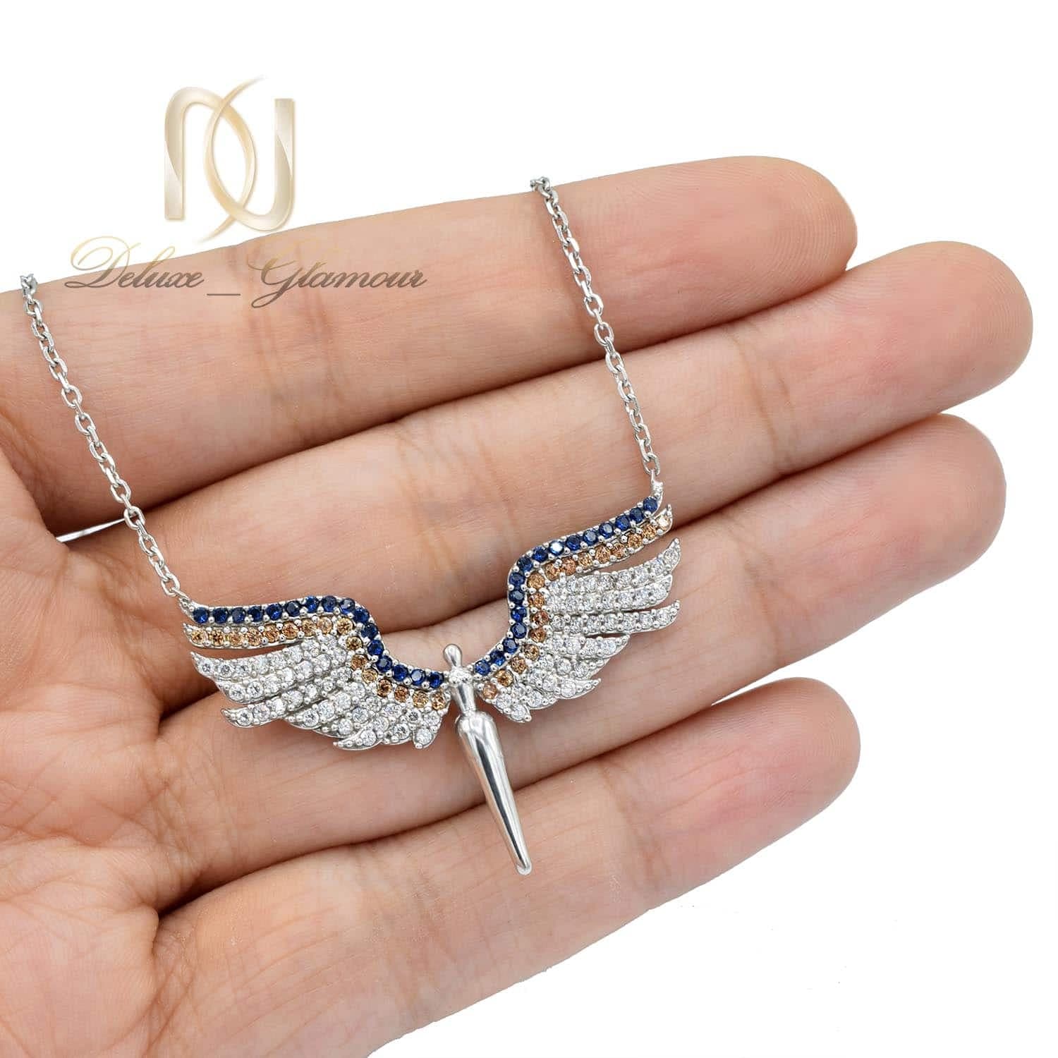 گردنبند نقره دخترانه طرح فرشته نگین دار nw-n507 — تصویر ۳