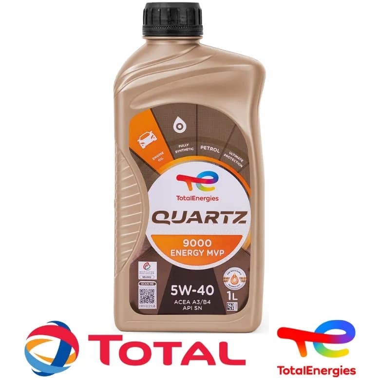 روغن موتور توتال 1 لیتری Quartz 9000 MVP 5W-40