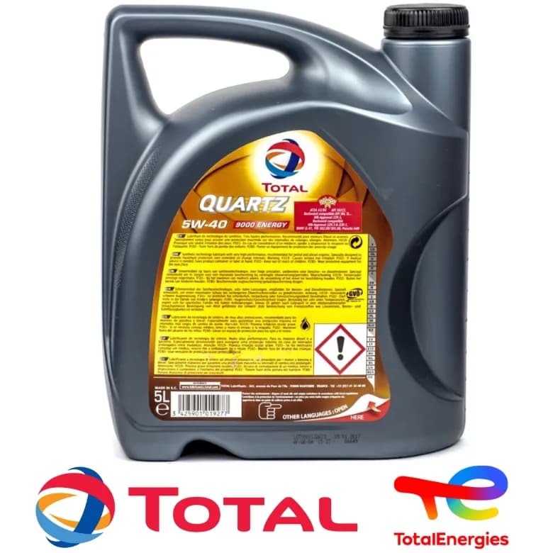روغن موتور توتال 5 لیتری Quartz Energy 5W-40 — تصویر ۳