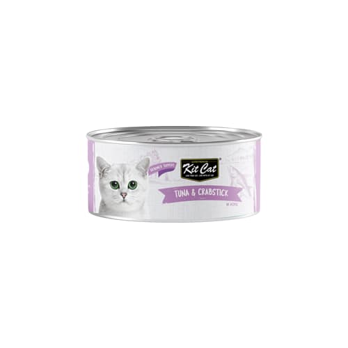 کنسرو گربه بالغ کیت کت ماهی تن و خرچنگ در ژل Kit Cat وزن 80 گرم — تصویر ۲