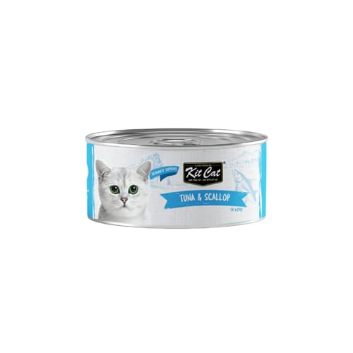 کنسرو گربه بالغ کیت کت ماهی تن و صدف در ژل Kit Cat وزن 80 گرم