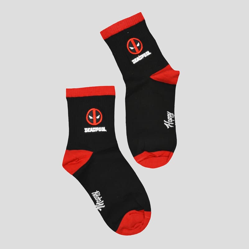 جوراب ساق بلند اسکلتی هپی مپی مدل Deadpool کد Nyn-463d6