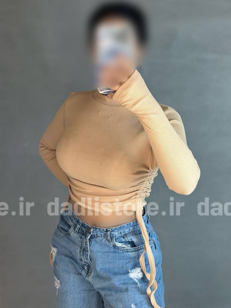 بلوز زنانه کبریتی بغل گتر فینگر دار — تصویر ۳