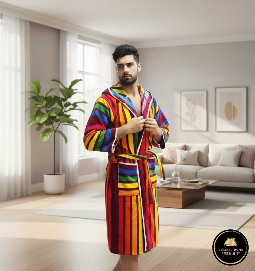 حوله تنپوش راه راه الوان اسپرت زرشکی کد 02