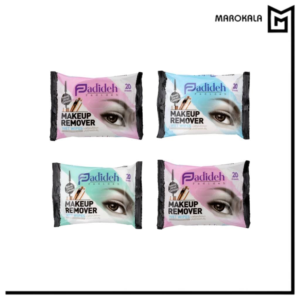 دستمال مرطوب پاک کننده آرایش پدیده تعداد 20 عددی (قیمت خرید عمده 66.000 تومان) — تصویر ۳