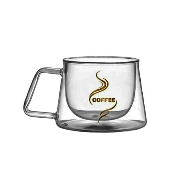 لیوان مدل دوجداره طرح کافی کدB11732