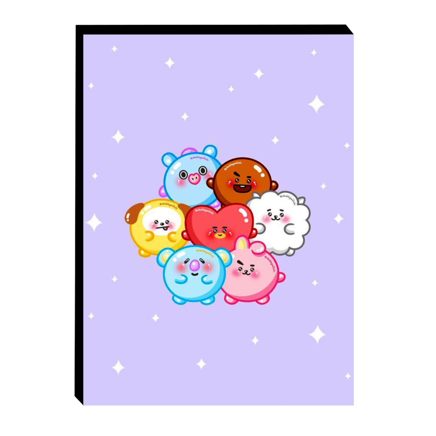 تابلو شاسی چوبی طرح bts کارتونی bt21 کد 138