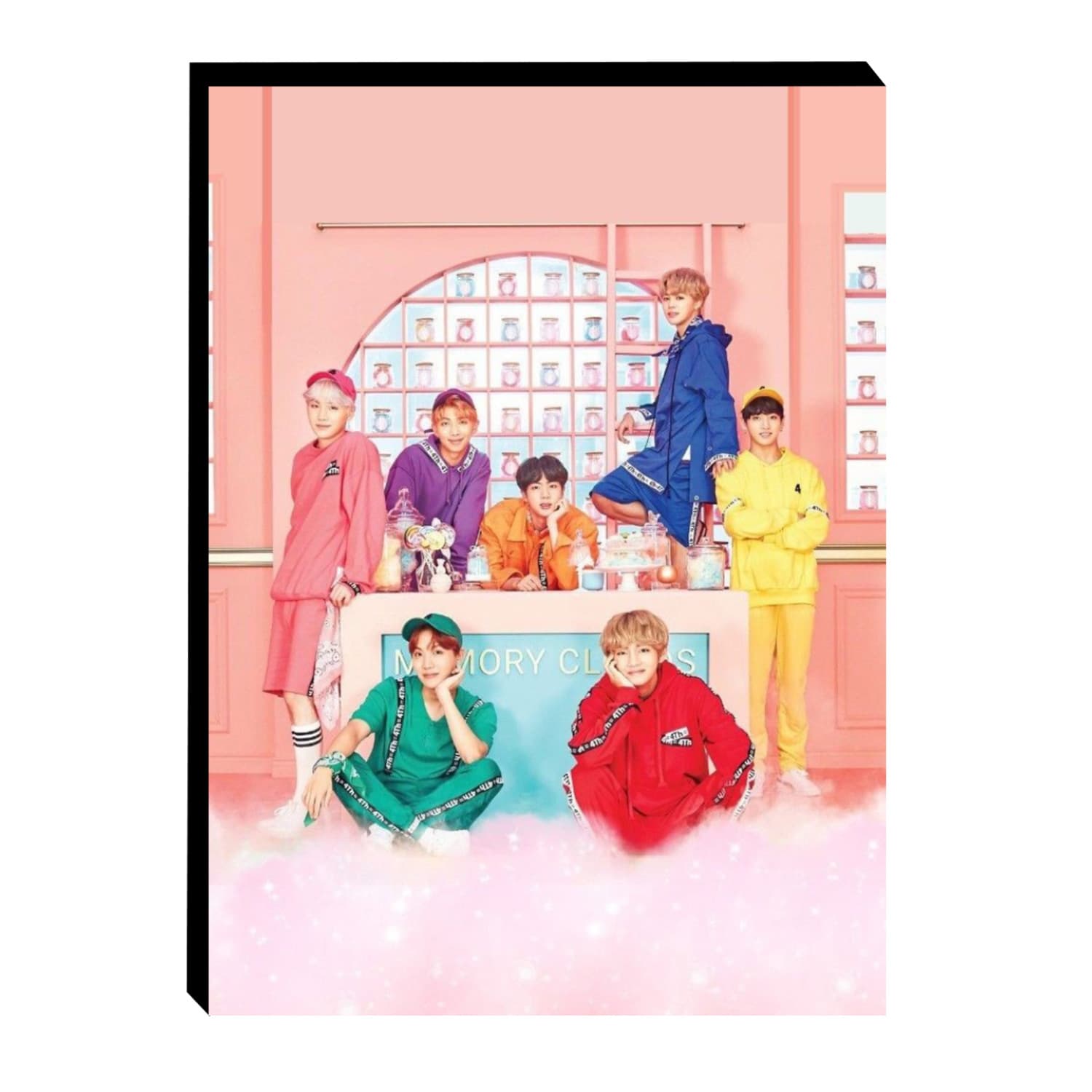 تابلو شاسی چوبی طرح bts کد 180