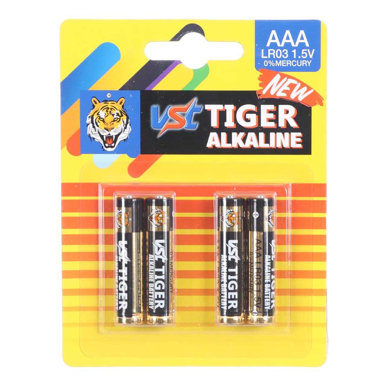 باتری نیم قلم VST Tiger – AAA مدل Alkaline LR03 (بسته 4 عددی) — تصویر ۲