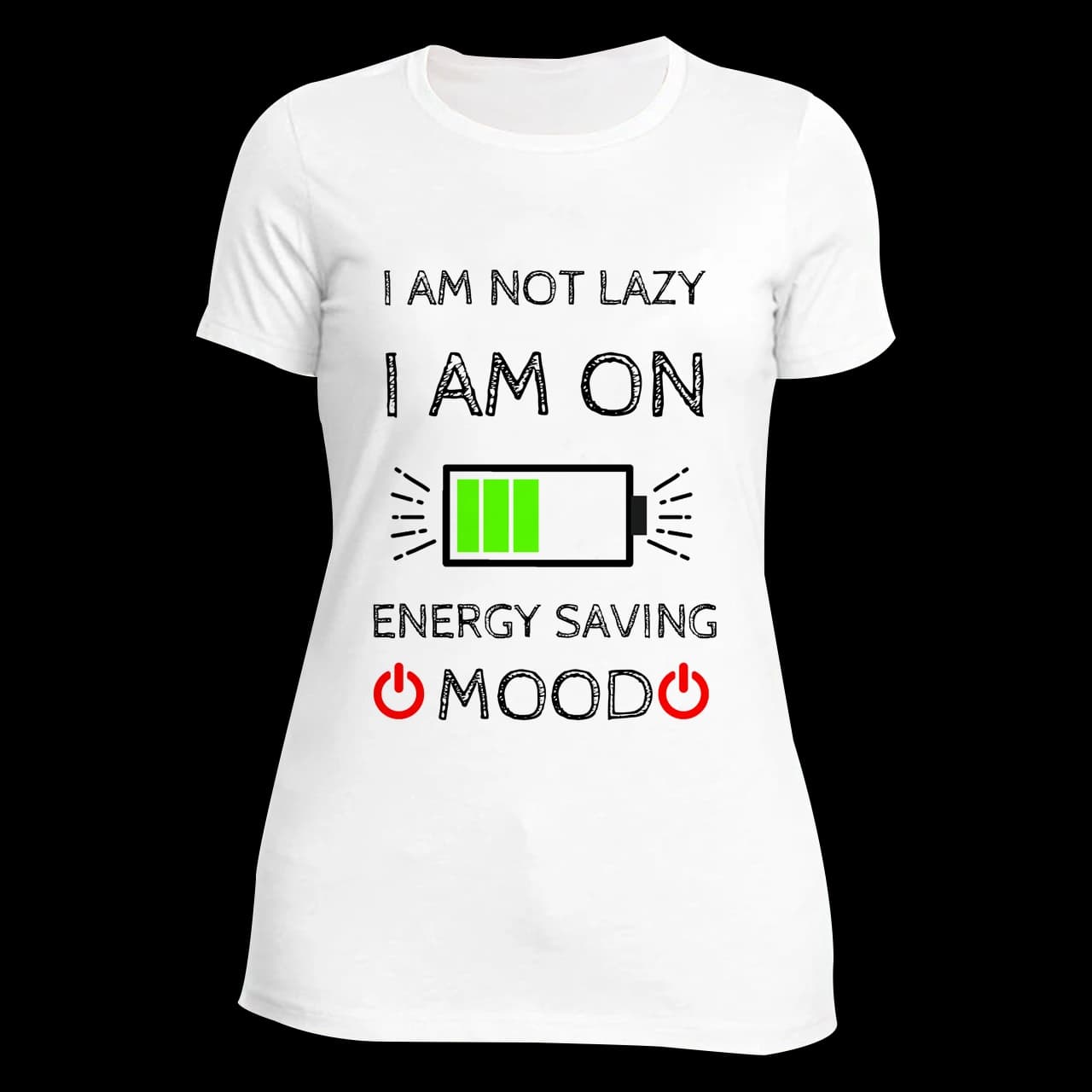 تیشرت I AM NOT LAZY مدل AS4 — تصویر ۳