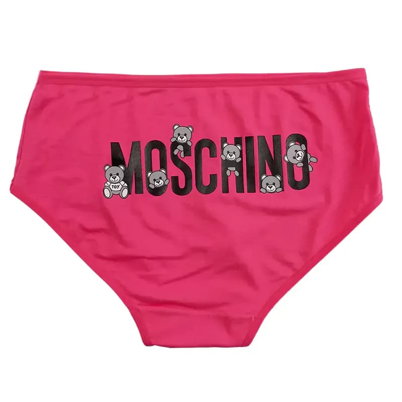 شورت اسلیپ زنانه نخی چاپی طرح خرس moschino برند بانو سایز XL — تصویر ۵