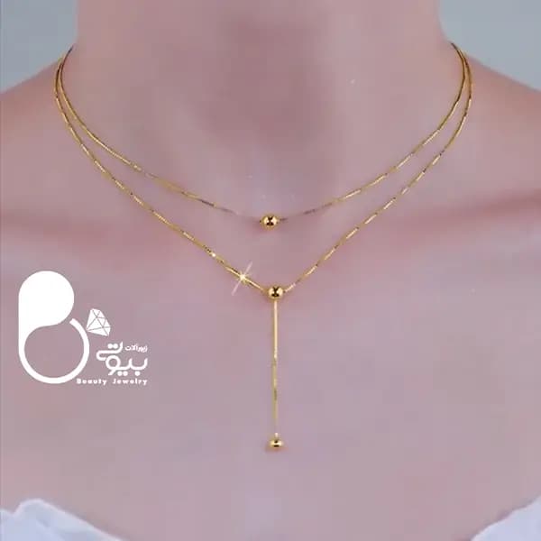 گردنبند زنانه استیل ویکتوریا دو لاین