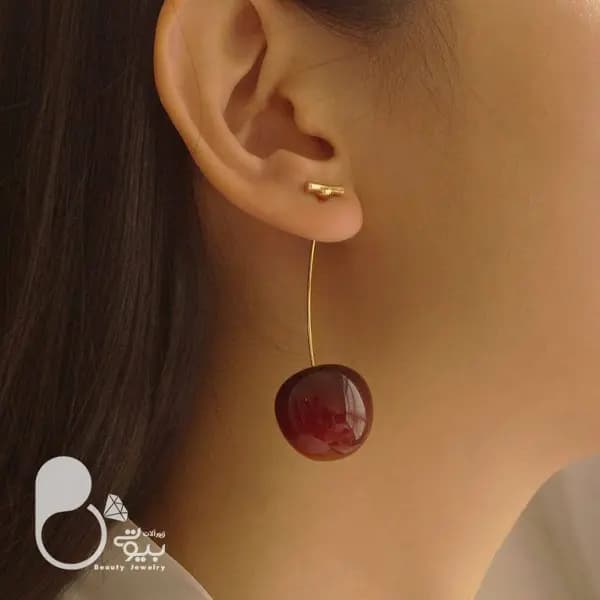 گوشواره گیلاسی فانتزی