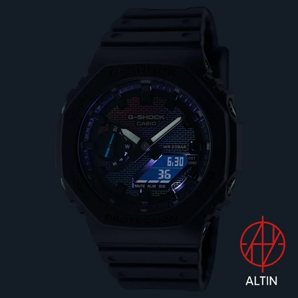 ساعت مچی کاسیو جی شاک Casio G-Shock مدل GA-2100RW-1ADR سری Brick Wall — تصویر ۲