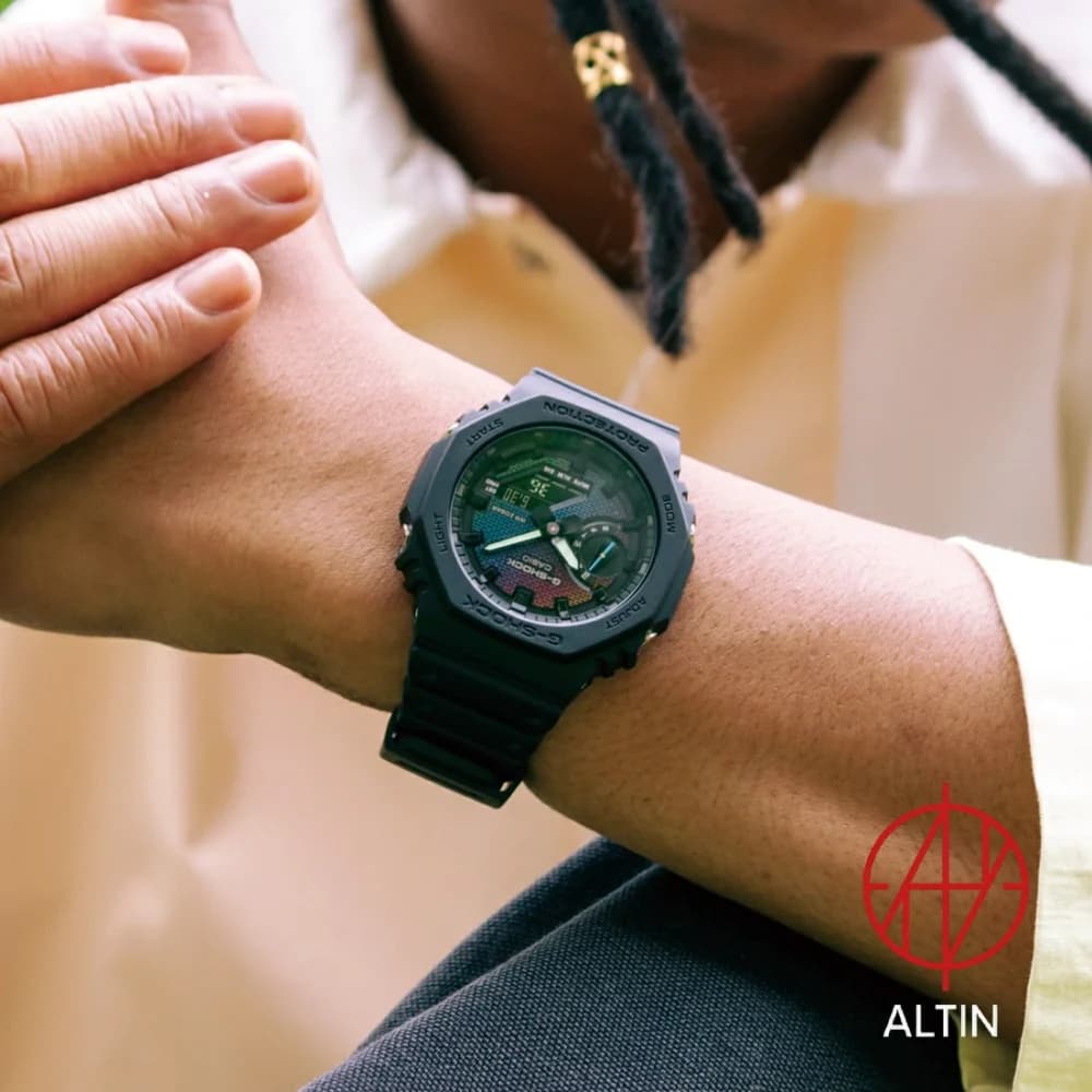 ساعت مچی کاسیو جی شاک Casio G-Shock مدل GA-2100RW-1ADR سری Brick Wall — تصویر ۴