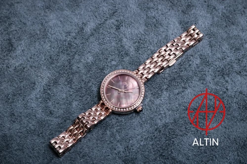 ساعت مچی زنانه جولیوس (Julius) مدل JA-1421C رزگلد (قاب نگیندار، صفحه صدفی) — تصویر ۳