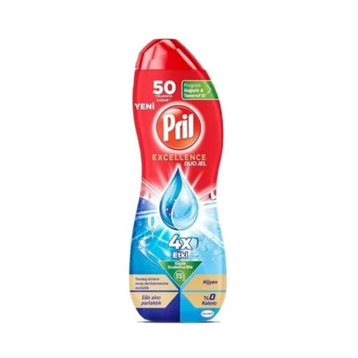 ژل ماشین ظرفشویی دوفاز پریل 50 بار مدل hijyen حجم 900 میل لیتر pril