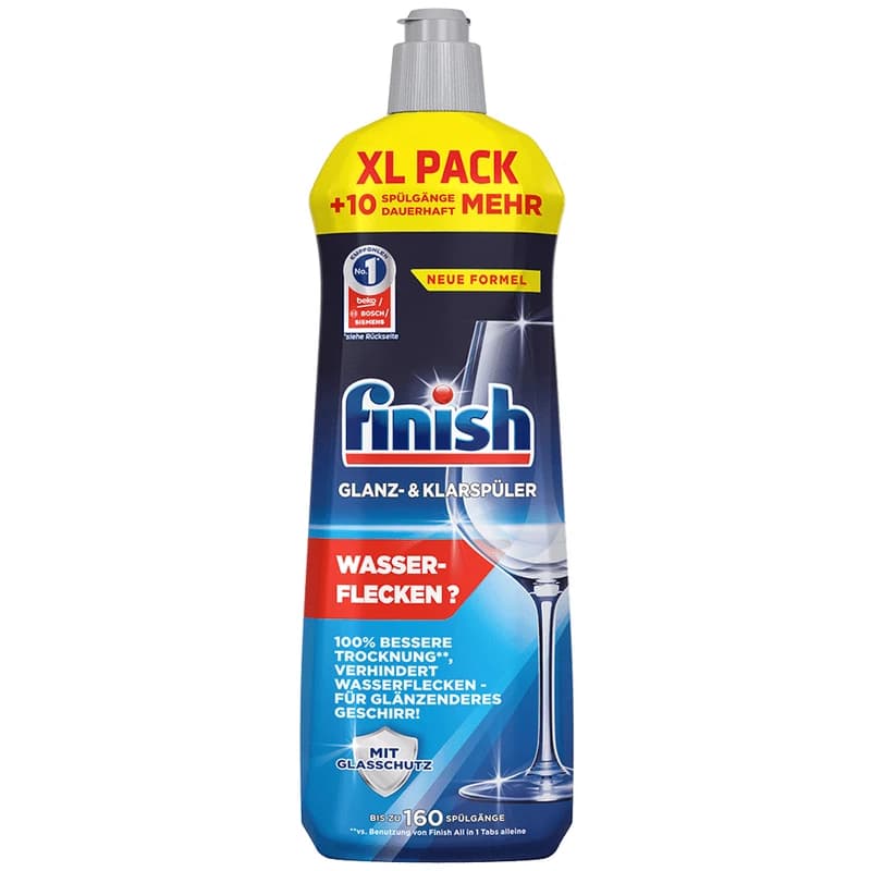 مایع جلادهنده ماشین ظرفشویی فینیش مدل XLPack Glanz حجم 800 میلی‌لیتر finish
