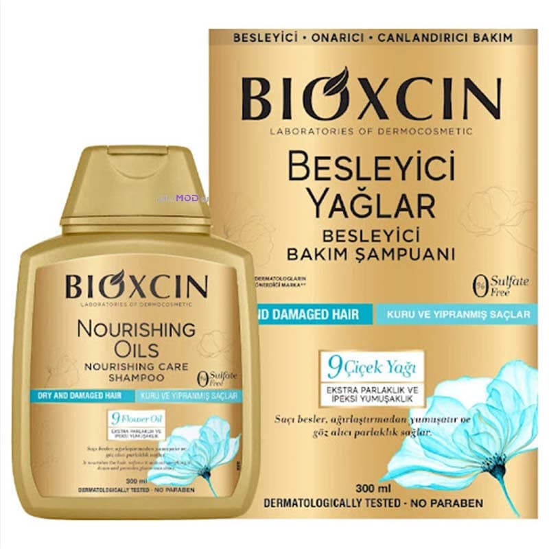 شامپو ضد ریزش تقویتی طلایی بدون سولفات بیوکسین Bioxcin حجم ۳۰۰ میلی لیتر