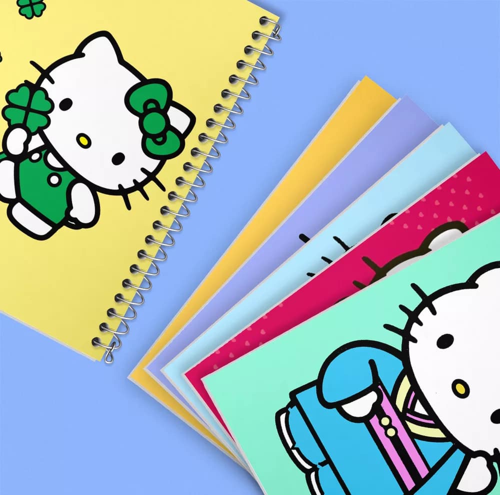 دفتر مشق 100 برگ خندالو طرح هلو کیتی (Hello Kitty) کد 283 مجموعه 6 عددی — تصویر ۶