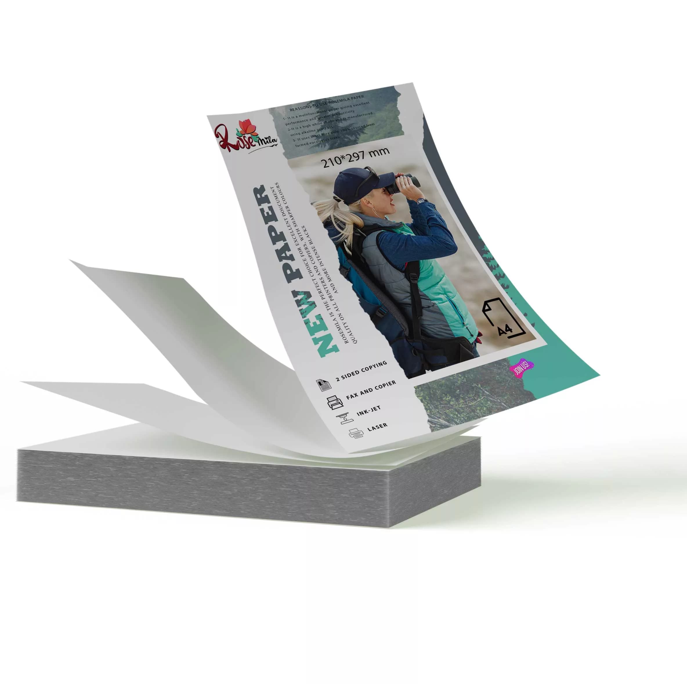 کاغذ A4 رزمیلا مدل R02 بسته 100 عددی — تصویر ۴