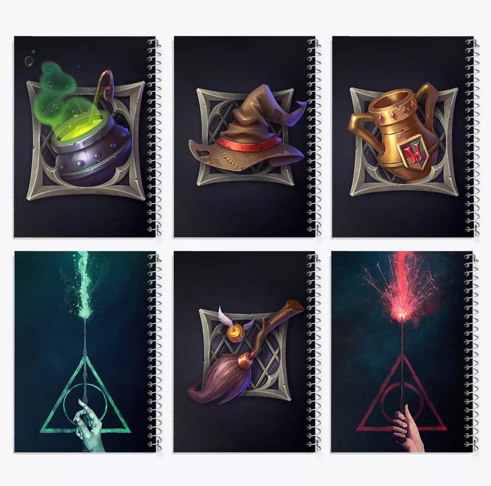 دفتر مشق 100 برگ خندالو طرح هری پاتر (Harry Potter) کد 851 مجموعه 6 عددی