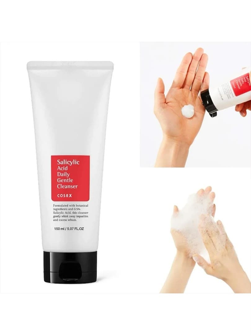 ژل شستشوی صورت سالیسیلیک اسید Daily Gentle Cleanser کوزارکس ۱۵۰ میلیلیتر — تصویر ۴